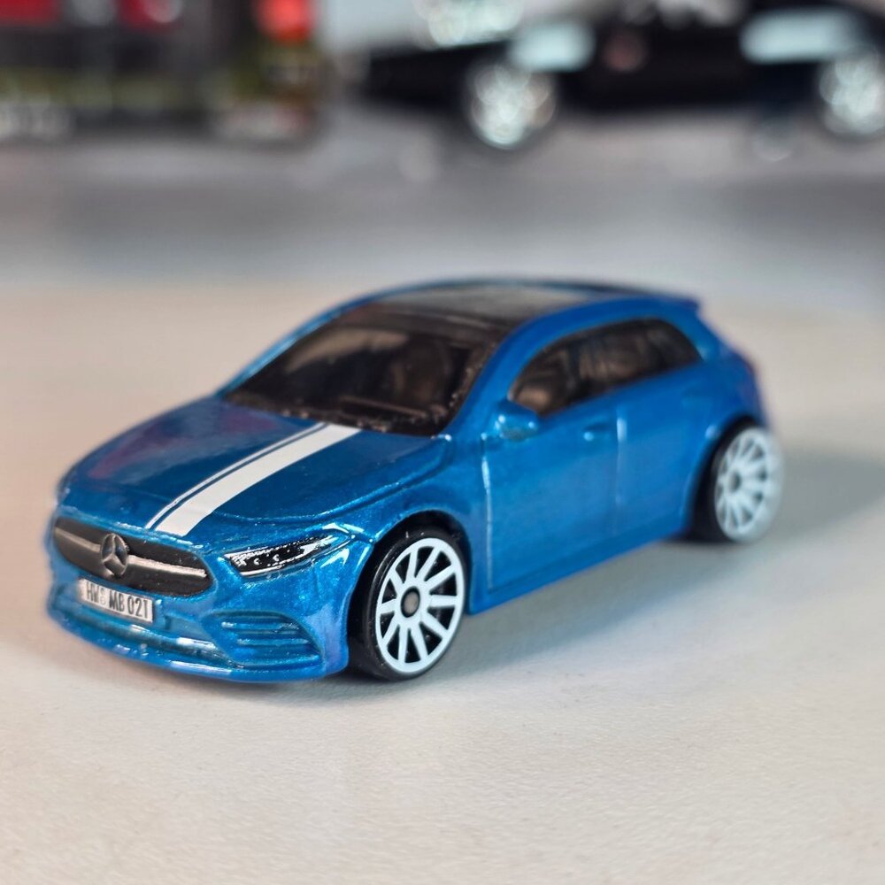 '19 Mercedes-Benz A-Class Blue White Stripes Hot Wheels Loose